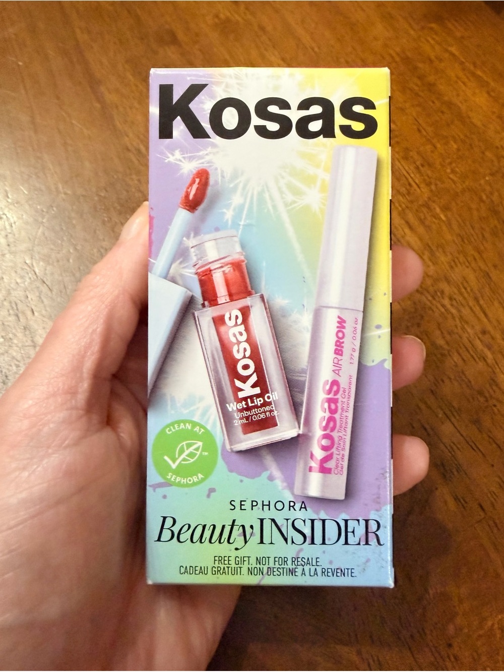 Kosas Air Brow Clear, Wet Lip Oil Gloss set